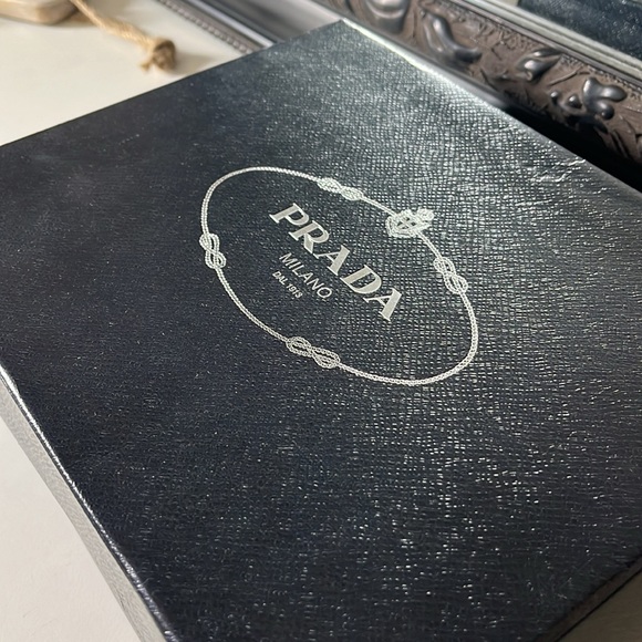 Authentic Prada, Milano, black bag in soft calf leather. New never used. FIRM - Picture 11 of 11